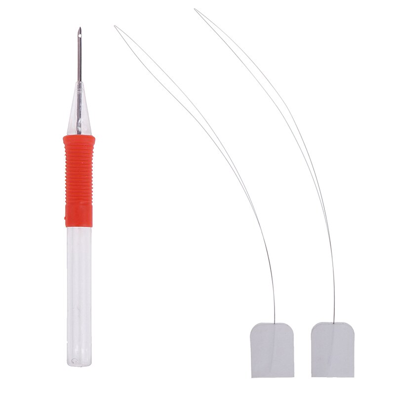 DIY Hand Embroidery Pen Practical ABS Plastic DIY Crafts Magic Embroidery Pen Set Punch Needle Sewing Acc: Orange