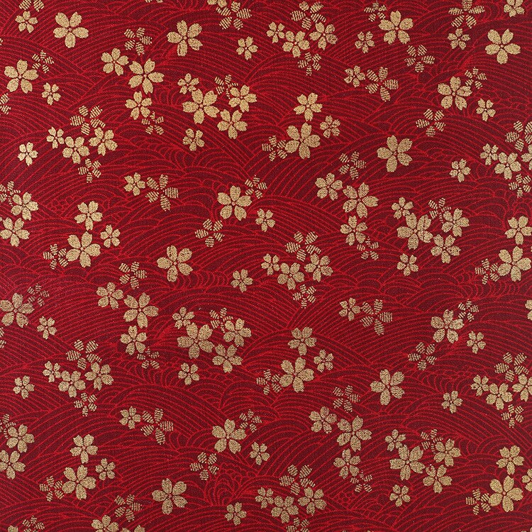 150 x 100cm kirsebærblomster trykt bronzerende almindeligt bomuldsstof tissus telas ecido kjole håndlavet sy patchwork tilbehør: Stof 3
