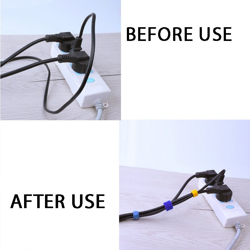 5M USB Cable Organizer Digital Cable Holder Protector Free Cut Wire Management velcro cable tie for PC Laptop Mouse Phone Cord