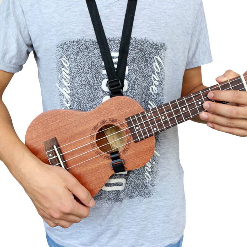 Verstelbare Ukulele Band Gitaar Mandoline Instrument Haak Zwarte Gitaar Accessoires Black Hang Hals 1 Pcs