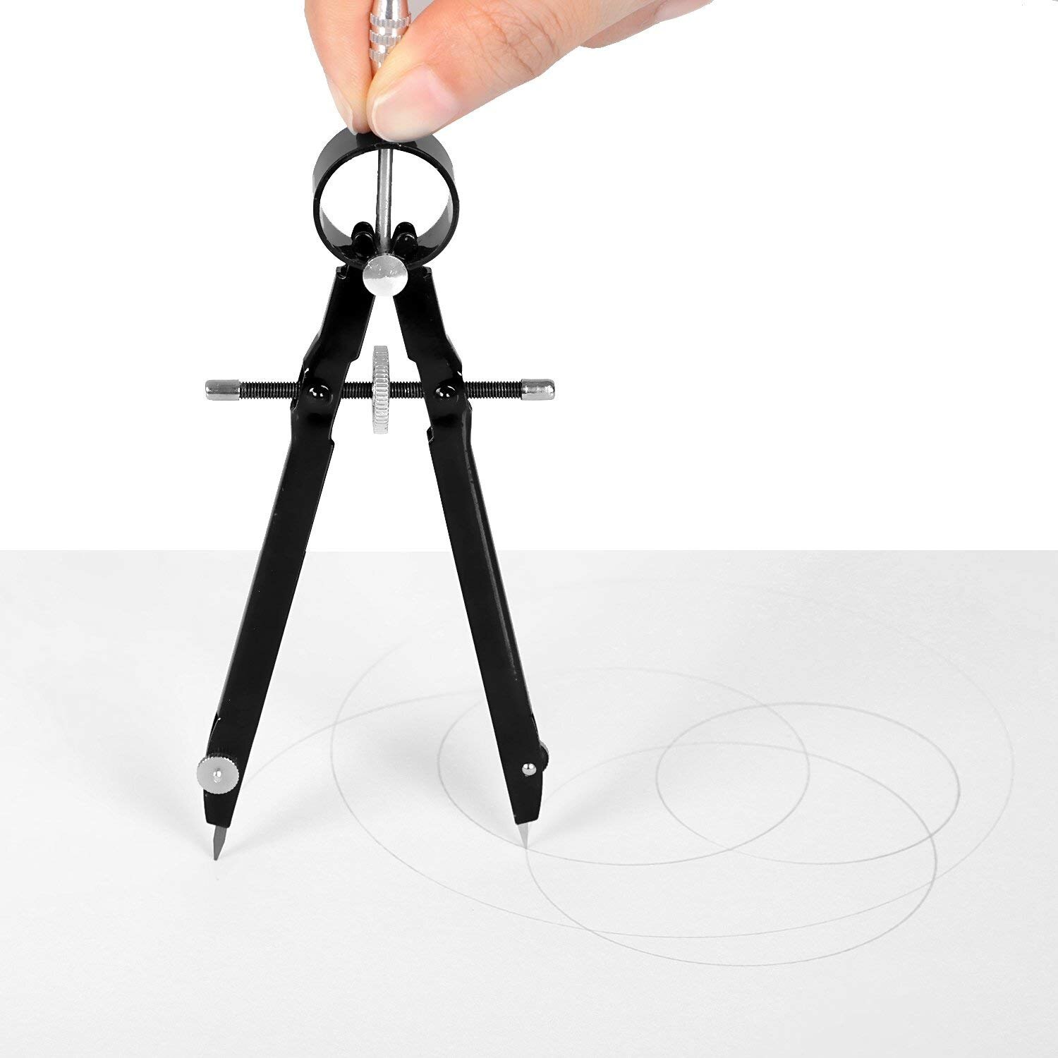 Boussole professionnelle, ensemble de géométrie de boussole avec serrure, boussole de maths et de précision, en métal et Durable pour Pr solide et plan