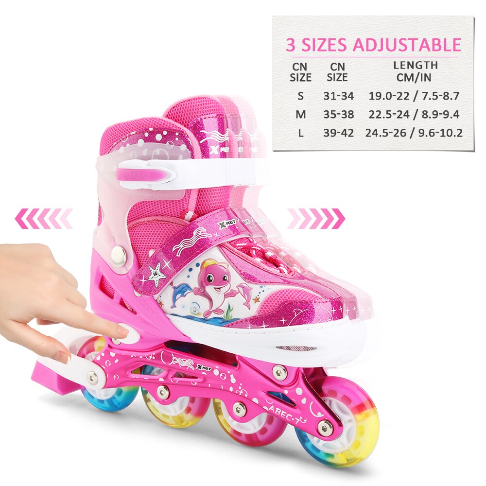Kinderen Inline Skates Verstelbare Inline Skates Met Knipperende 4 Wielen Rolschaatsen Kids Jongen Meisje Rolschaatsen Sneakers Laarzen
