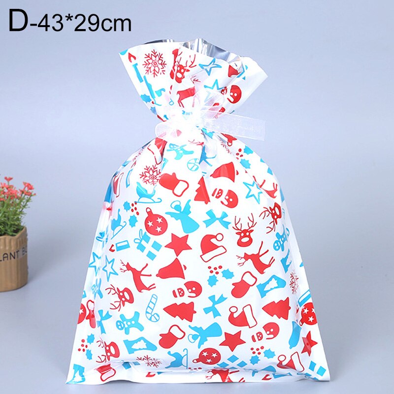 Kerst Cadeau Zakken Leuke Diverse Stijlen Goody Bags Cadeaupapier Feestartikelen Voor Kerst Candy Tas Met Linten: D