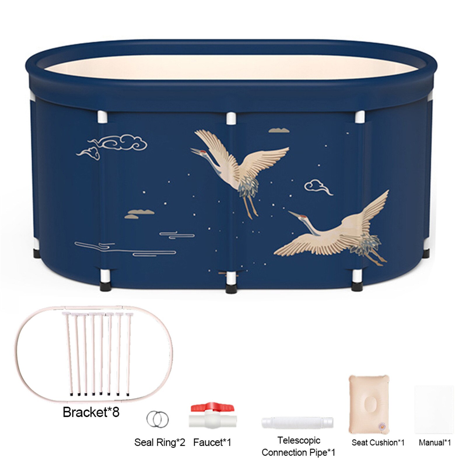 Bathtub Adult Bathtub Drain Folding Bath Tub Child Swimming Pool Adult Sauna SPA Full Body Wash Home Bath Barrel Artifact