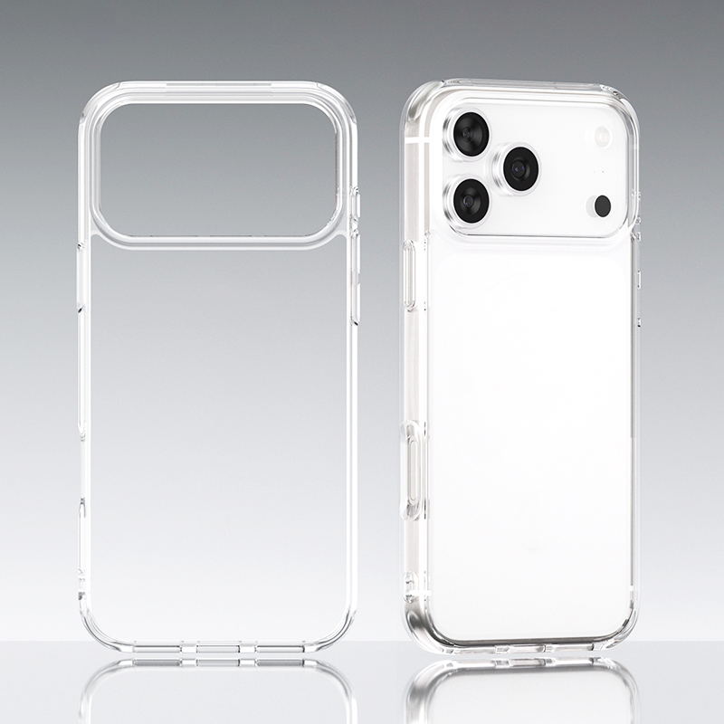Funda rígida transparente híbrida para iPhone 17 Air 16E 16 15 14 13 12 11 Pro Max Plus Mini carcasa suave de silicona 17 a prueba de golpes