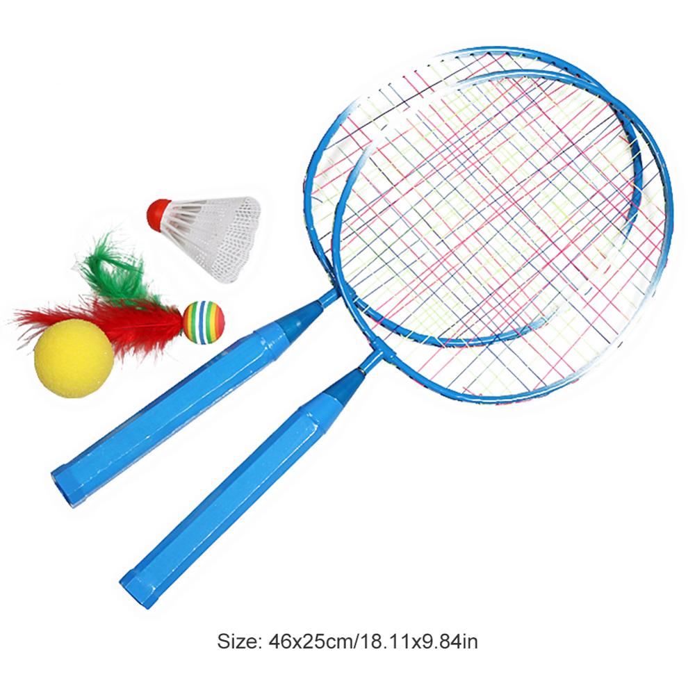 Casual Playing Games Sports Badminton Racket with Shuttlecock for Children Kids Badminton Rackets Set Blue Pink