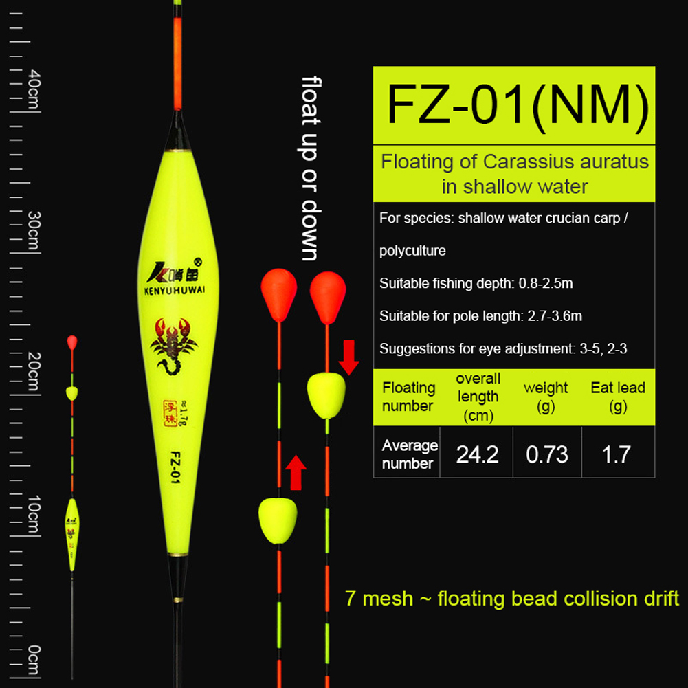 Nano notte pesca galleggiante esca antivento rotolamento sfera galleggiante pescare affrontare adescare attrezzatura da pesca gadget forniture: bianca