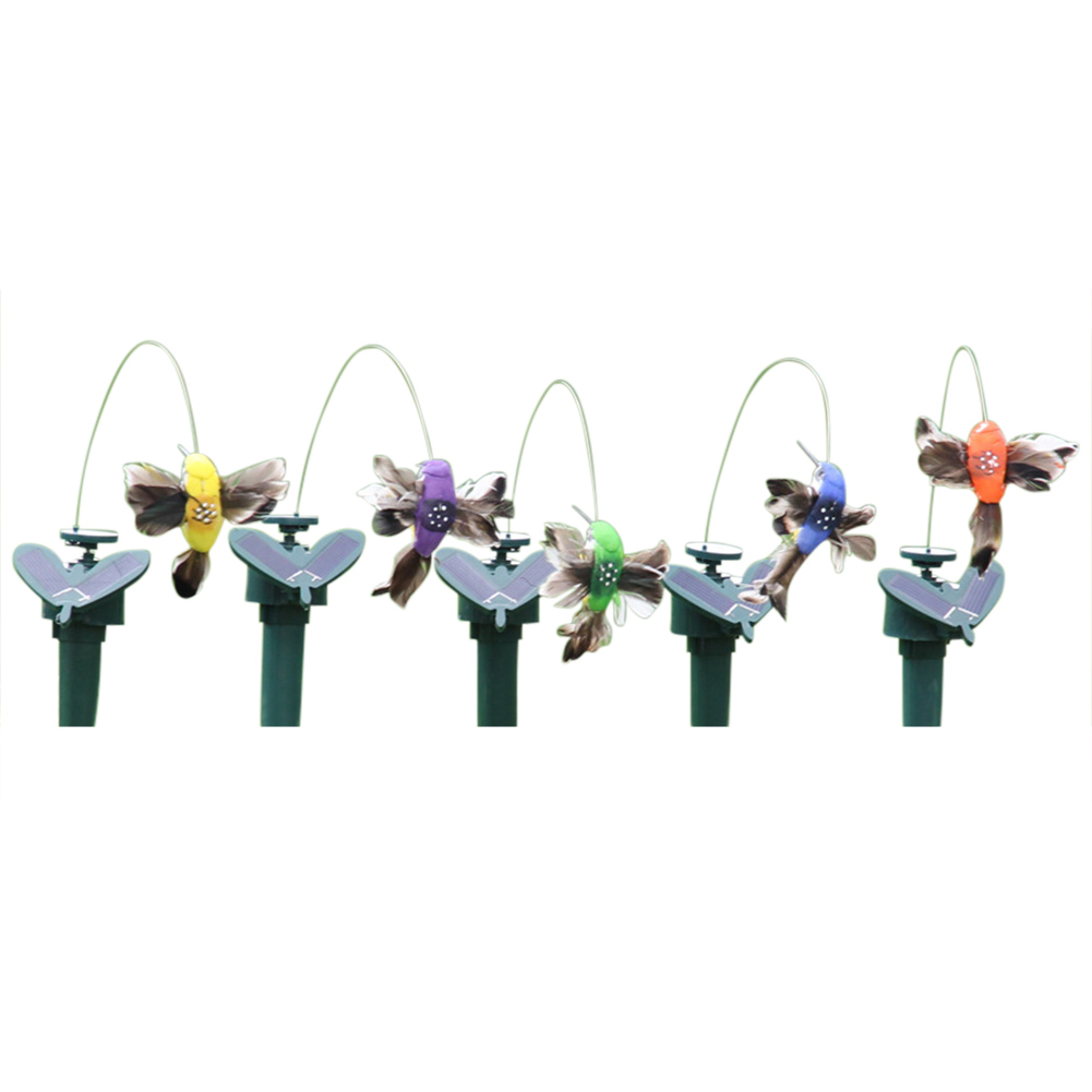 Lustige Solar Spielzeug Fliegen Flatternde Hummingbird Angetrieben Vögel Schmetterlinge für Garten Dekoration Baby Spielzeug Zufällige Farbe