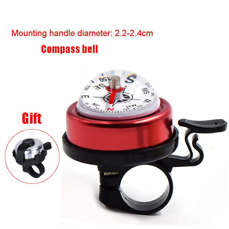 Mountain Bike Compass Bell Speaker Folding Bicycle Horn Loud Handlebar Ring Road Bike Alarm System MTB Cycling Accessories Parts