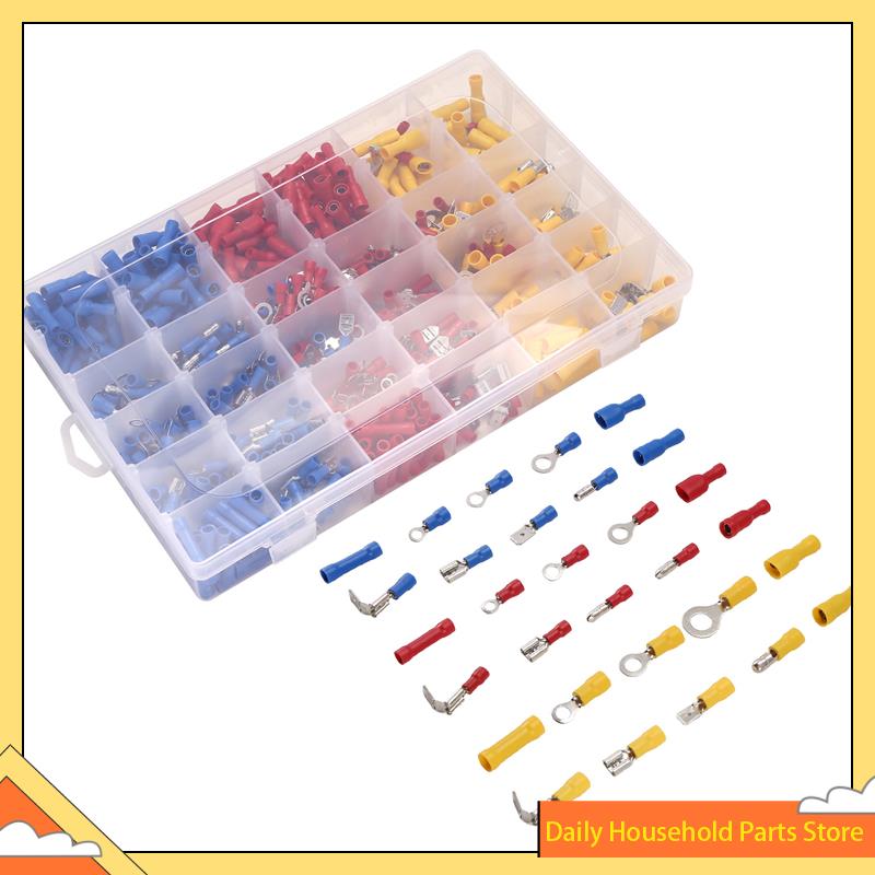 720 Stuks Kabelschoenen Assortiment Kit Draad Platte Vrouwelijke En Mannelijke Geïsoleerde Elektrische Draad Kabel Connectors Crimp Terminals Set !