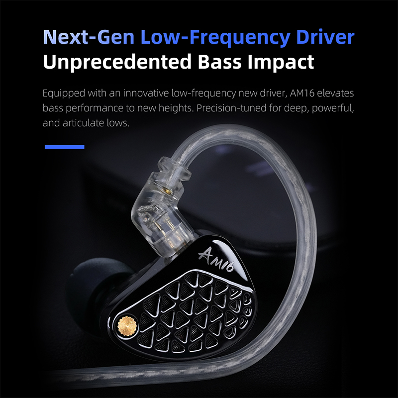 Forhåndsbestill kz  am16 16- drivere hi-fi iem ergonomiske kablede øretelefoner med bassforbedret/balansert tuning i utgaver