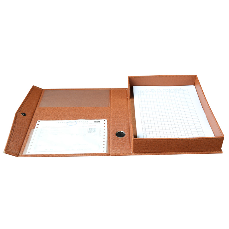 A4 PU Leder Datei Ordner Dokument Papier Box Organizer Büro Datei Desktop Organizer: 1498