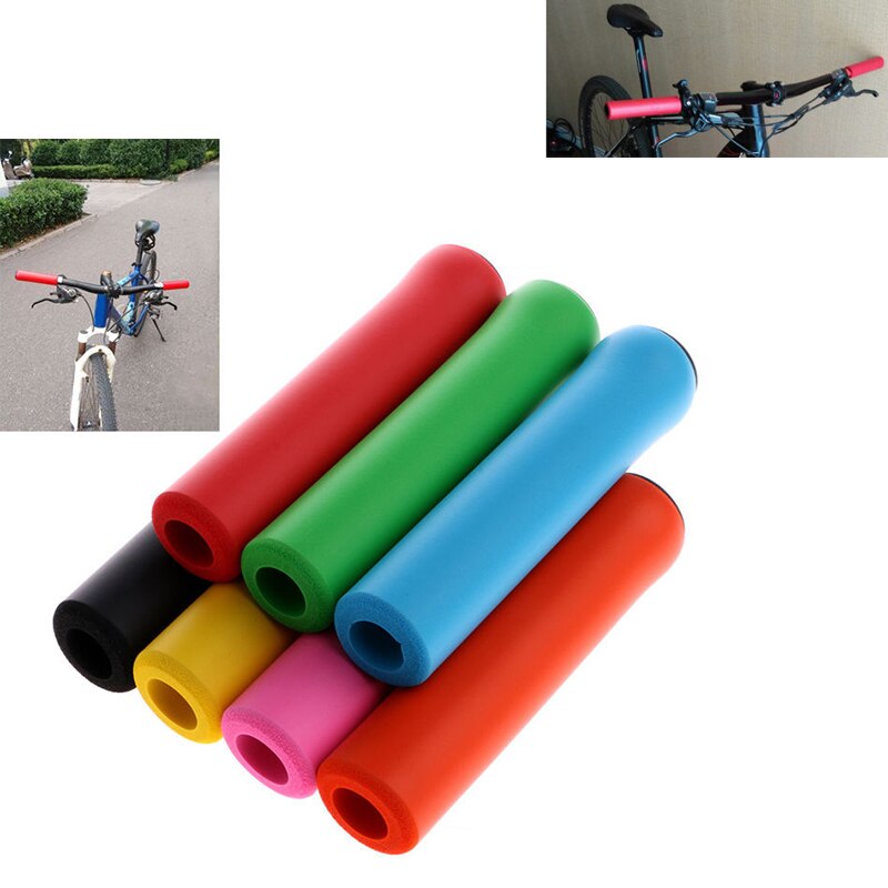 1 Pair Bicycleb Grip Handlebar Protector Cover Anti-Skid Shock-Absorbing Mtb Bicycle Ultra Light Silicone Material Handlebar
