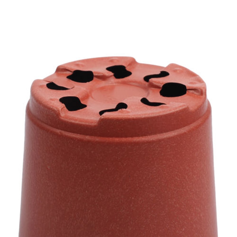 100pcs Plant Pots Small Terracotta Plastic Flower Pot Cactus Tiny Nursery Transplant Flower Pots Fall Resistant Tray Grow Box