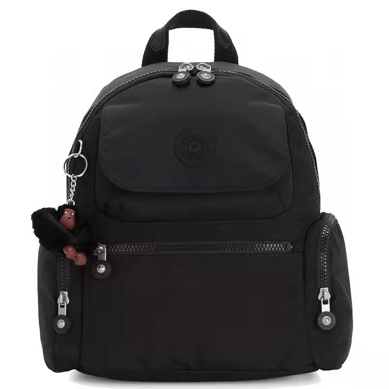 Mochila informal para mujer, bolso de hombro con asa, correa de hombro, multicompartimiento, resistente, antirrobo: Black