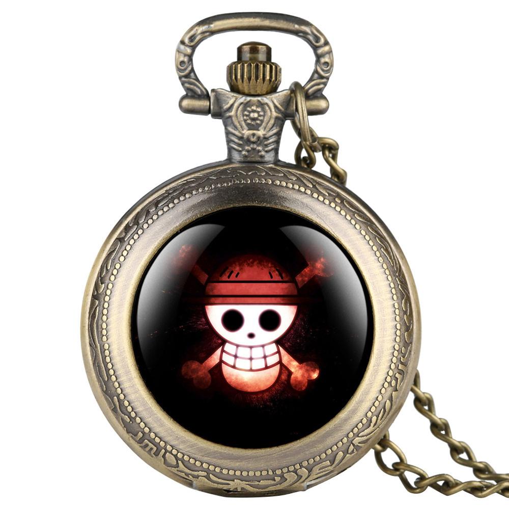 Pocket Watch Skull Pattern Watch Men Quartz Movement Alloy Case Arabic Digital Pocket Watch Men: 4