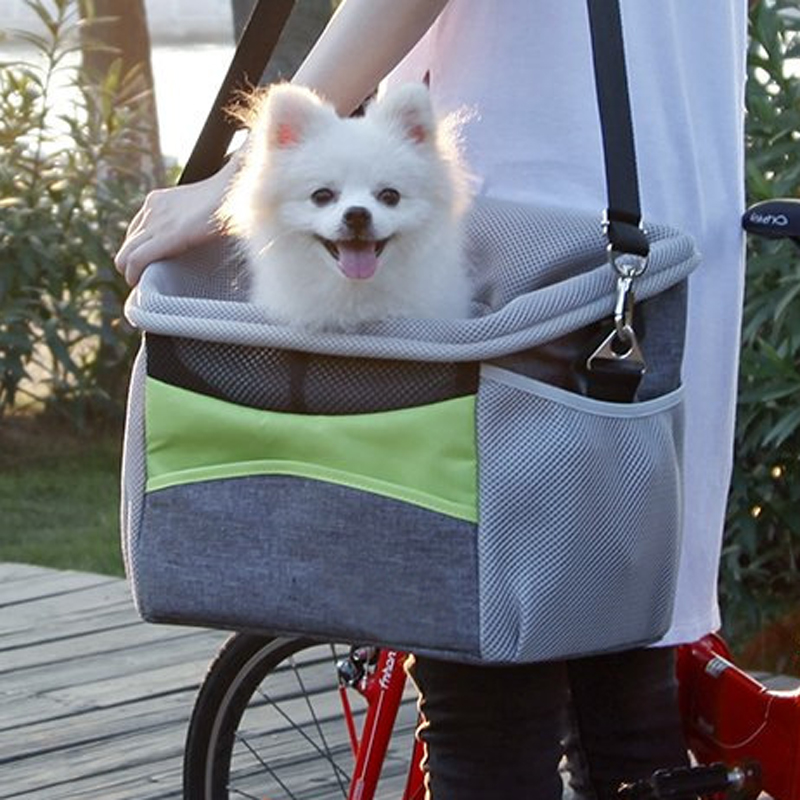 Kæledyrs hundetaske bærbar cykelcykel foran kurv kæledyrsstel taske hundesæde kurv cykeltaske enkelt skuldertaske