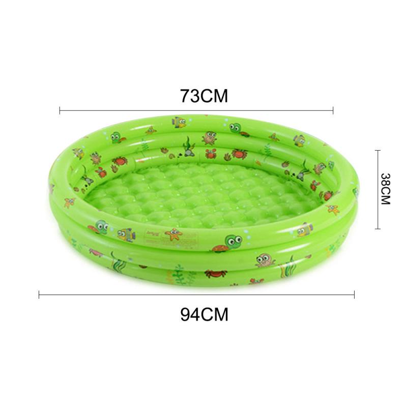 Verdickt Umwelt Freundliche PVC Aufblasbare Gedruckt Baby Kinder Schwimmen Pool Aufblasbare Runde Pool Wasser Spaß Spielzeug: green 100cm