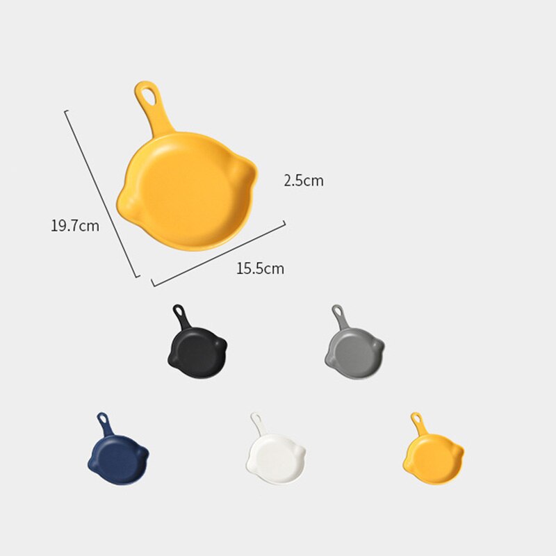 Matte Ceramic Baking Dish Round Plate Pasta Lasagna Pan with Single Handle Fruit Salad Dinner Plate Nordic Baking Dish Tray