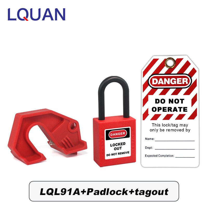 Product Safety Lockout ABS Big Large Molded Case Circuit Breaker MCB MCCB Lock: black