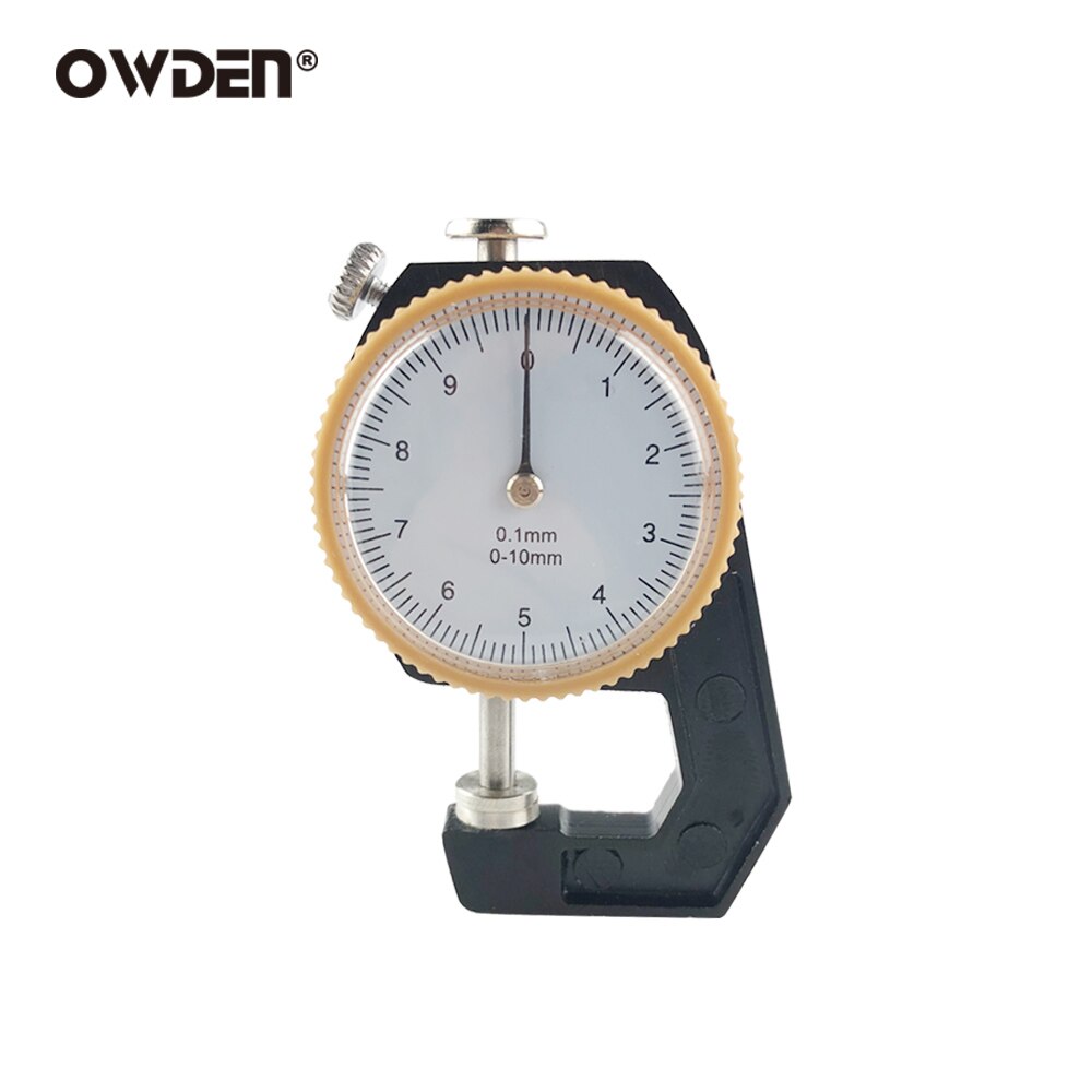 Owden Micrometer-Tester 0-10Mm Dial Diktemeter Leer Papier Dikte Meter Tester