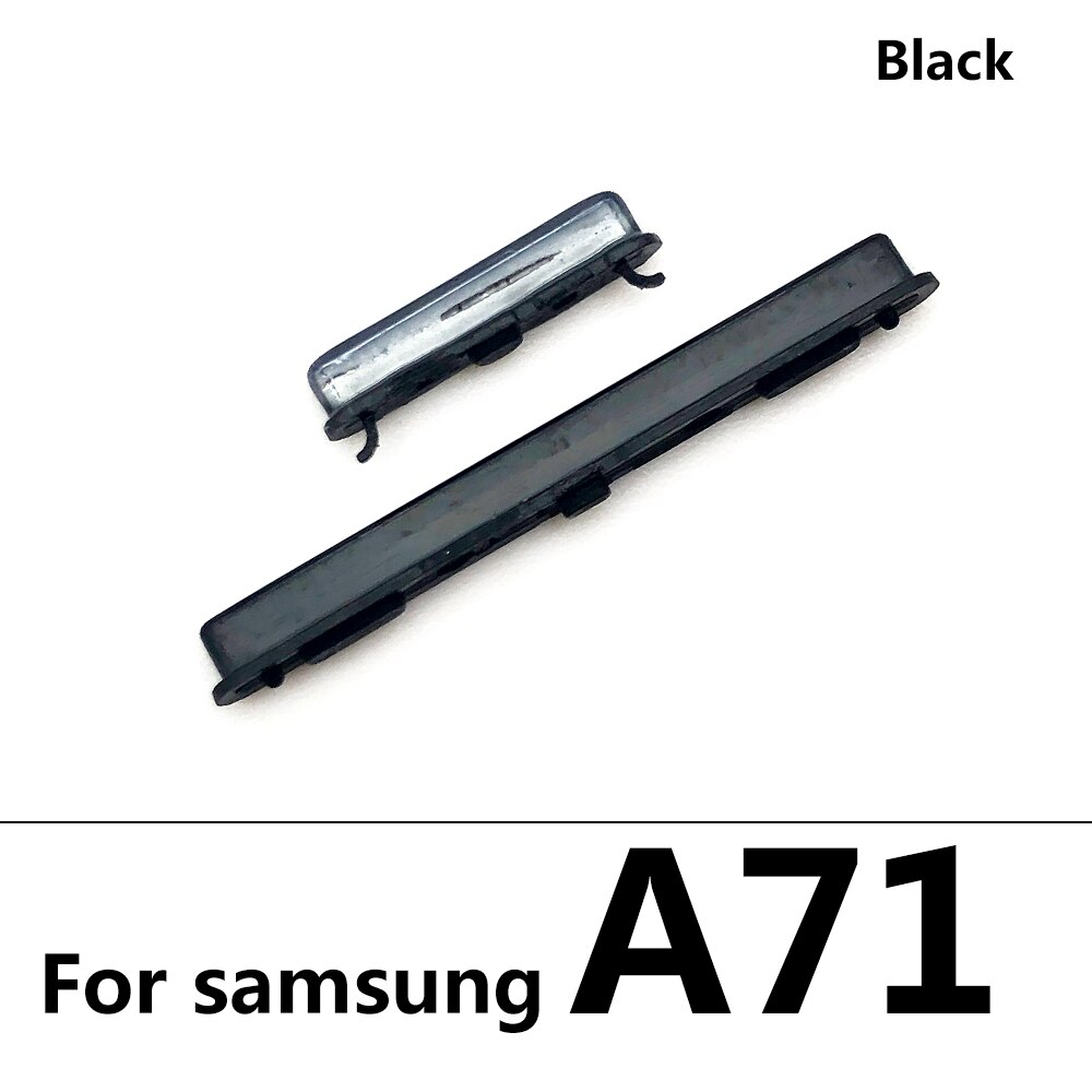 Voor Samsung A31 A51 A70 A71 Power Knop + Volume Zijknop: A71 Black