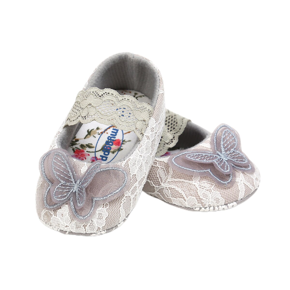 Vlinder babymeisjes prinsessenjurk schoenen zachte zool schattige vlinder wieg schoenen antislip peuter eerste loopschoenen