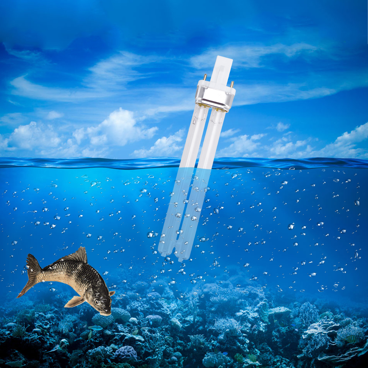 2 pièces 11W lampes ampoules UV pour aquarium (Base de lampe G23) stérilisateur uv lampe uv