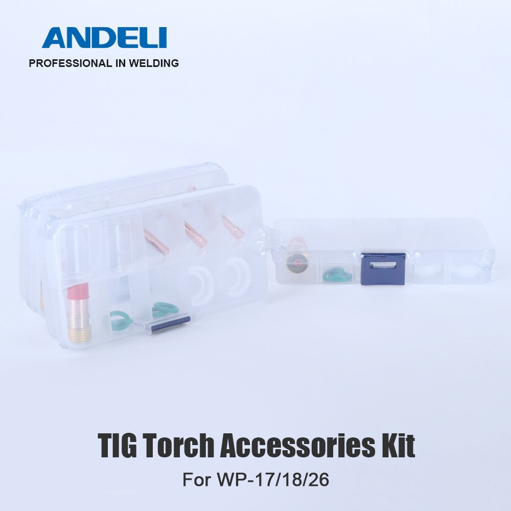 ANDELI-Kit de accesorios para soplete de soldadura, Kit de accesorios para soplete de soldadura, copa de vidrio Pyrex, cuerpo de pinza, junta de junta tórica, copa para soplete Tig Weding, Serie WP