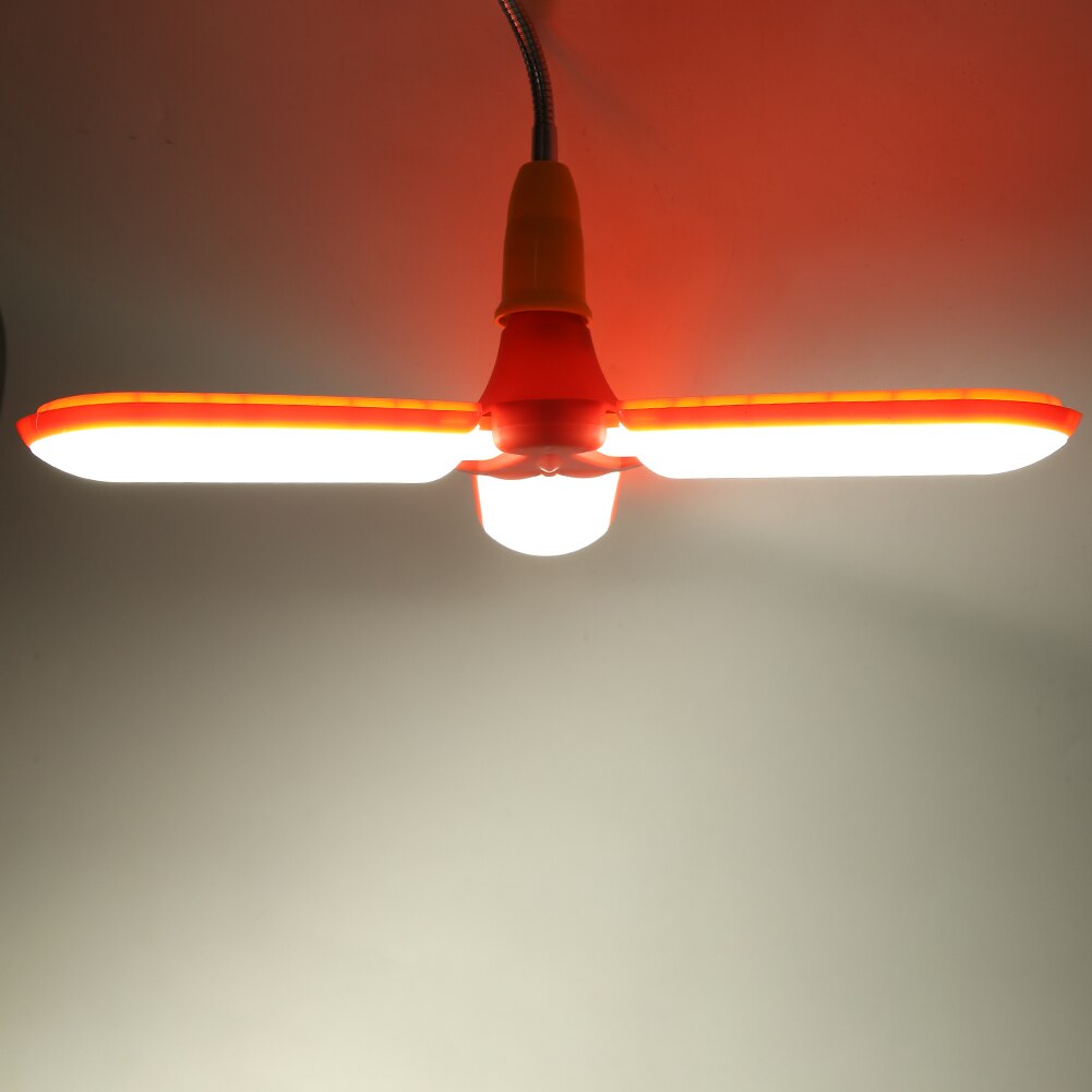 E27 LED Three-Leaf Garage Light Warehouse Folding Lamps Cold White LED Industrial Foldable Lights