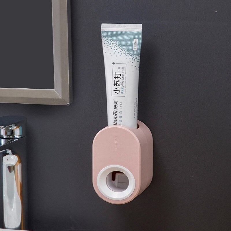 Fully Automatic Toothpaste Dispenser Hole Punched Toothbrush Toothpaste Storage Shelf Wall Hangers Bathroom Accessories