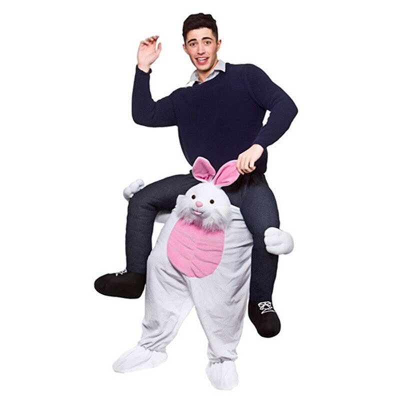 Ride på skulderen kostume ride på kostumer til fødselsdagsfest maskot jul halloween aktivitet voksen størrelse: Kanin / Xl