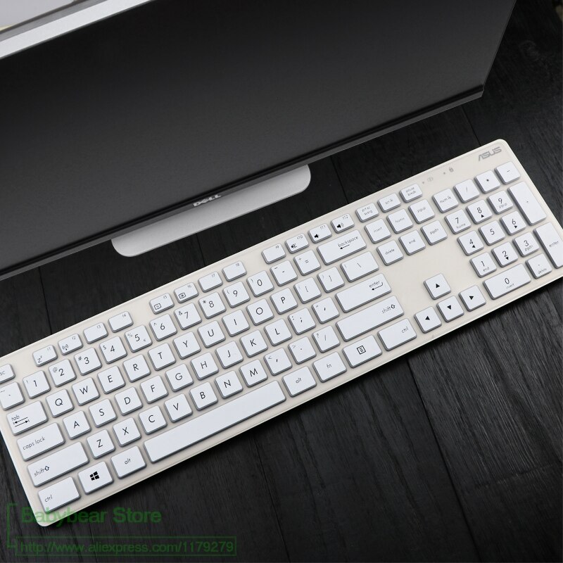 Voor Asus All in One Vivo AiO V241 V221 V221ID V241IC V4000 K20 V241ICUK V241ICGK Desktop PC siliconen Toetsenbord Cover huid: white