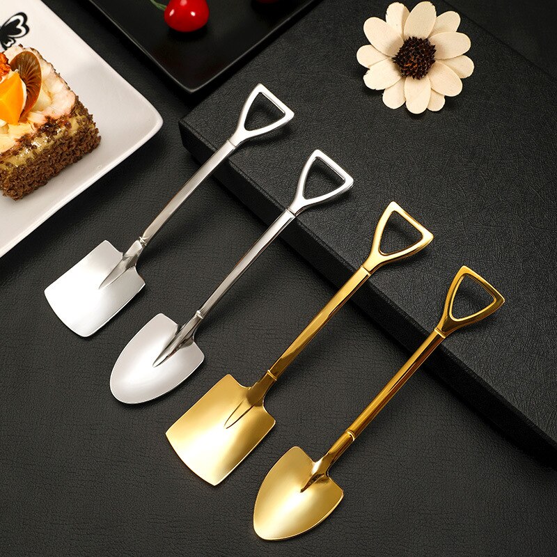 Stainless Steel Iron Teaspoon Watermelon Scoop Net Red Dessert Ice Cream Scoop Household Coffee Spoon Tableware