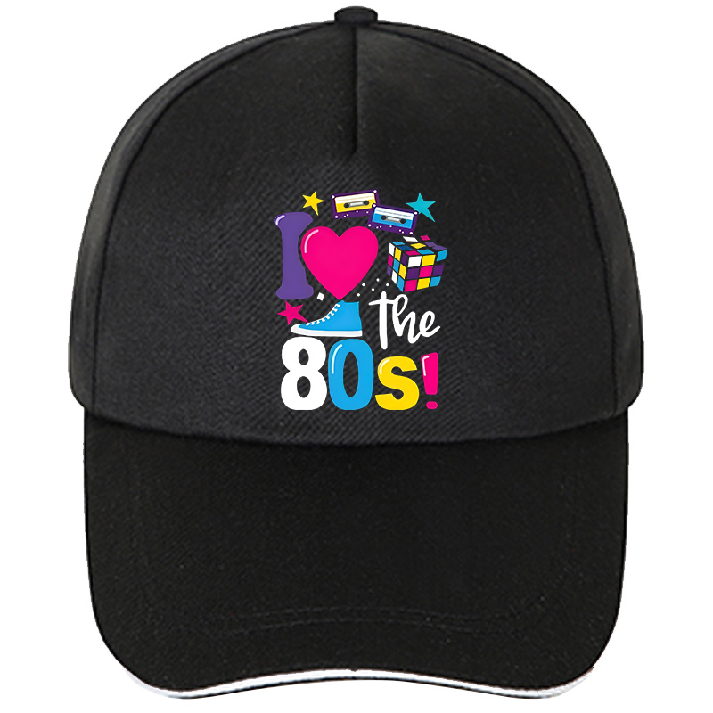 Casquette de Baseball rétro 80 Cartoon S pour femmes, 80 nostalgiques, années 1980, chapeaux courts Vintage pour femmes, réglage, chapeau de soleil d'extérieur décontracté