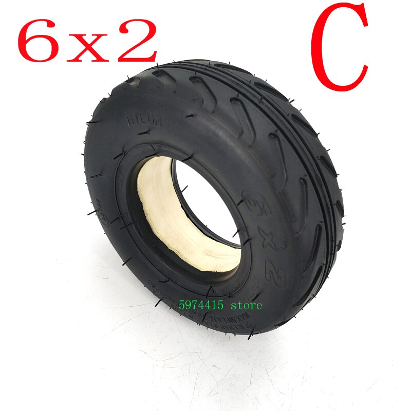 6x2 Pn6x2 pneu pneumatique chambre à air 6X2 pneu solide pour Scooter électrique fauteuil roulant camion utilisation 6 "pneu pneu F0 chariot pneumatique