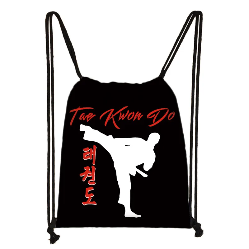 Fajne Martial Taekwondo/kocham Judo/torba ze sznurkiem chłopcy dziewczęta moda torby do przechowywania plecak dla nastolatków mężczyzna plecak podróżny: skdrd04