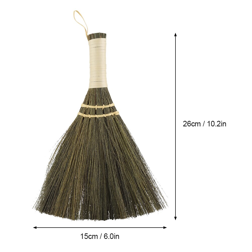 Household Clean Tool Manual Straw Braided Small Broom Handmade Dust Floor Cleaning Sweeping Broom Soft Hos Desktop Dusting Brush