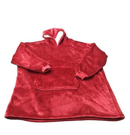 Hoodie Sweatshirt Voor Vrouwen Oversize Hoody Sweatshirt Deken Sherpa Jassen Comfy Trui Kerst Sudadera Mujer: red