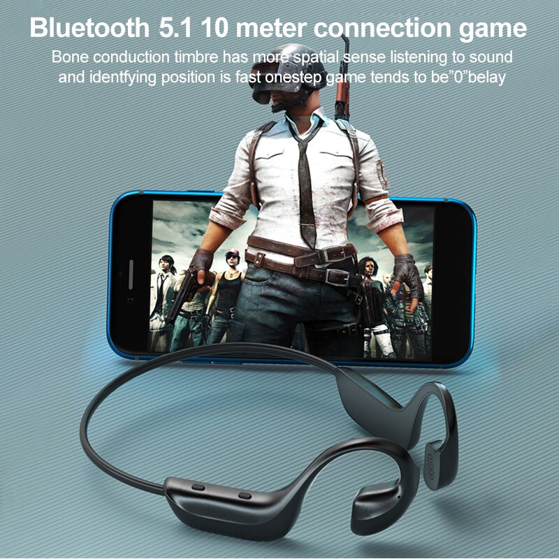 Beengeleiding Draadloze Bluetooth Koptelefoon Waterdichte Draadloze Bluetooth Headset Blutooth 5.1 Sport Hoofdtelefoon Met Microfoon