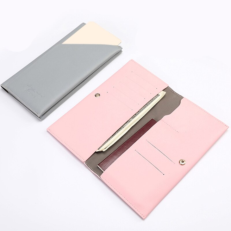 Pu Leather Women Clutch Wallet Solid Color Female Coin Purse Long Phone Bag Card Bags Handy Passport Holde Portfel Damski