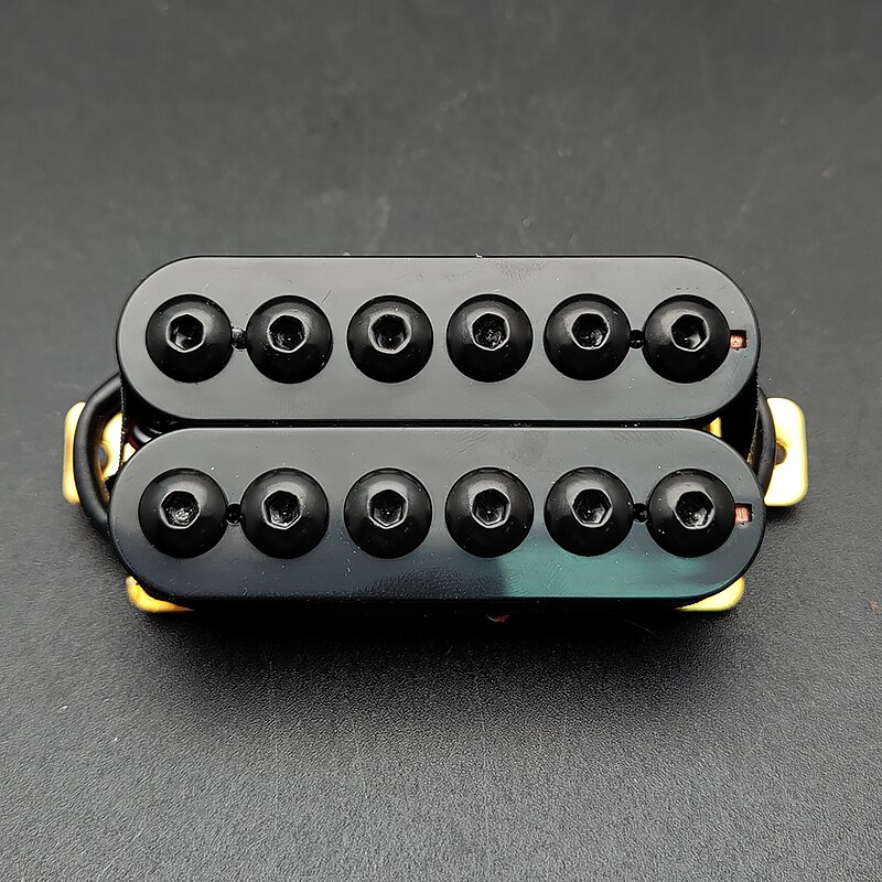 Adjustable Metal Double Coil Electric Guitar Pickups Humbucker Punk Black