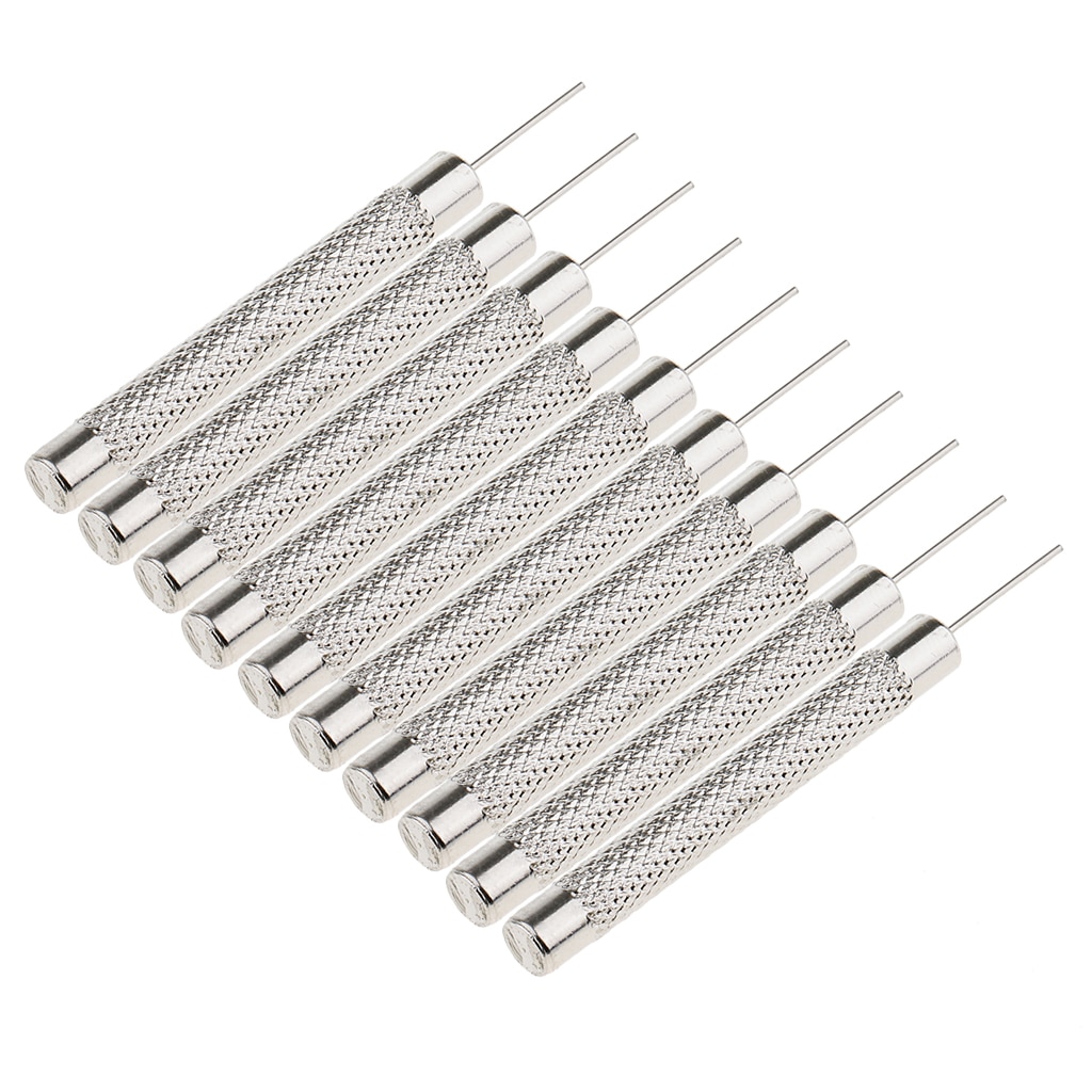 10 kpl kellonkorjaustyökalu neula rei'itys 0.7mm kellosepän varaosat korujen valmistus työkalu hihna rannekorun pin linkin poisto
