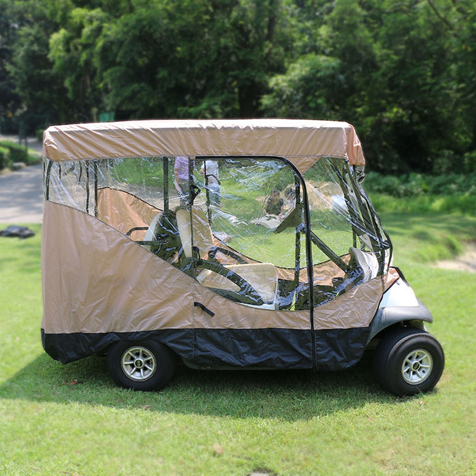 4 Passenger Golf Cart Rain Cover Rainproof And Sunscreen Durable Transparent Golf Accessories