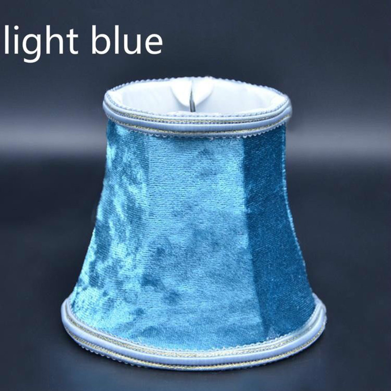Vintage kleine lampenkap flanel fluwelen stof retro kroonluchter mini lampenkap slaapkamer lamp kroonluchter lampenkappen: Ivoor