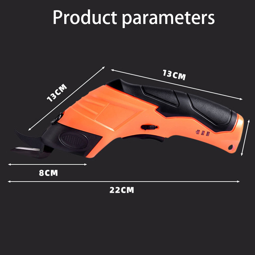 JANGKLIFE DIY Electric Scissors Cloth Cutting Leather Tailor Tungsten Carbide Blades Portable Hand Tools Lithium batteries