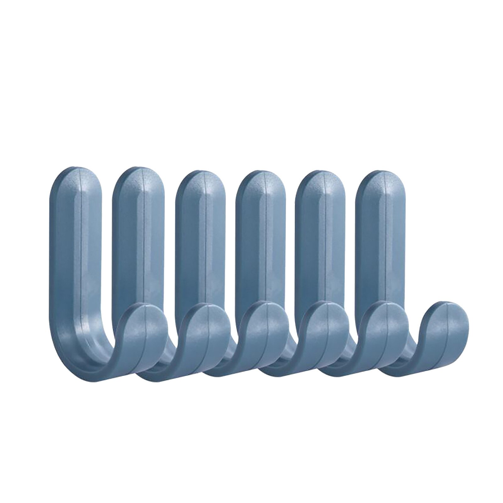 Zelfklevende Muur Hangers Handdoek Haken Plastic Deur Hangers Hoed Rekken Sleutels Hanger Muur Organizer Home Decor Sleutelhouder: Blue 