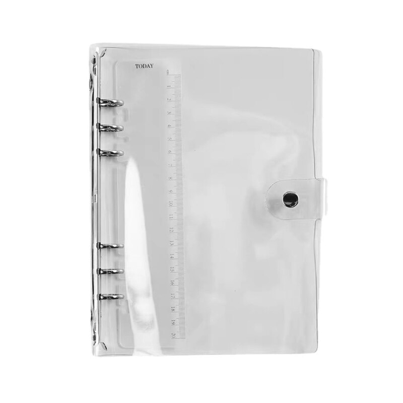 A7/A6/A5 Klar Sammelalbum Abdeckung PVC 6-Ring Bindemittel mit Skala Lineal Geschmack Verschluss Schule Büro schreibwaren Liefert: A6