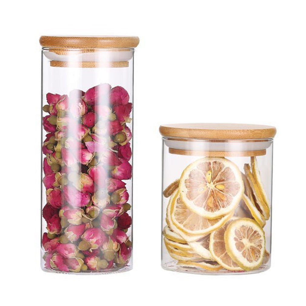 Multifunctional Storage Bottle Stackable Transparent Glass Kitchen Dried Fruit Snack Storage Bottle Food Bulk Sealed Container