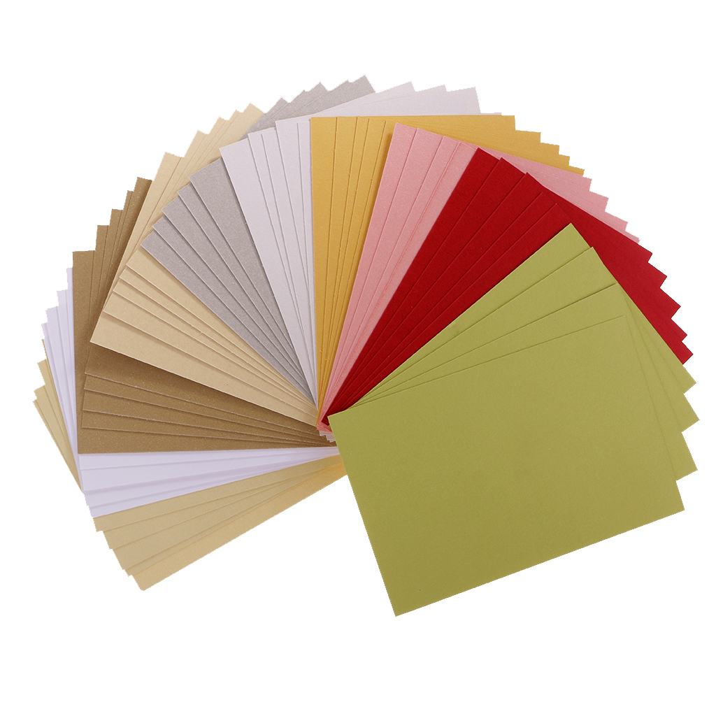 50 hojas de papel cartulina perlada artesanías papel especial colores surtidos para tarjetas artesanías